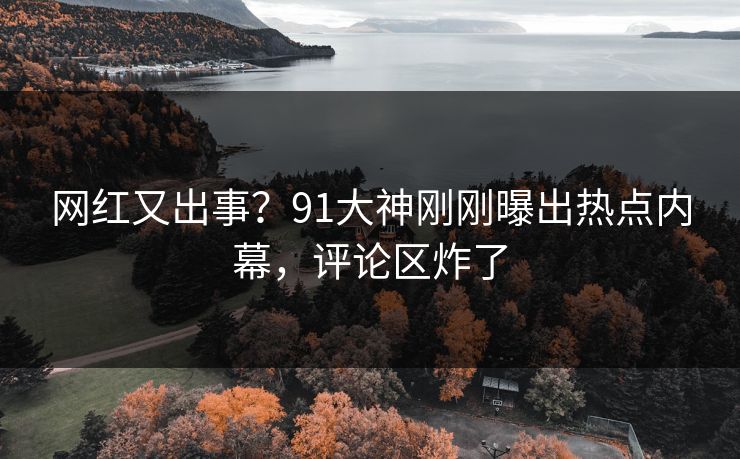 网红又出事？91大神刚刚曝出热点内幕，评论区炸了